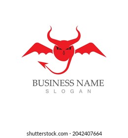 Devil horn Vector icon design illustration logo Template