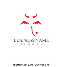 Devil horn Vector icon design illustration logo Template