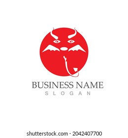 Devil horn Vector icon design illustration logo Template