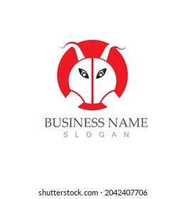 Devil horn Vector icon design illustration logo Template