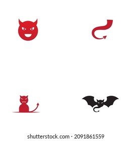 Devil horn Vector icon design illustration logo Template