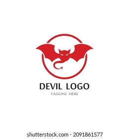 Devil horn Vector icon design illustration logo Template