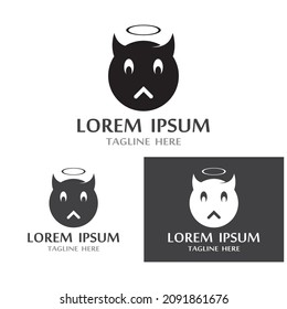 Devil horn Vector icon design illustration logo Template