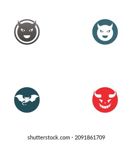 Devil horn Vector icon design illustration logo Template