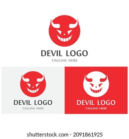 Devil horn Vector icon design illustration logo Template