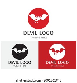 Devil horn Vector icon design illustration logo Template