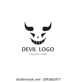 Devil horn Vector icon design illustration logo Template