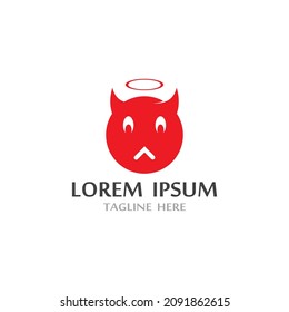 Devil horn Vector icon design illustration logo Template