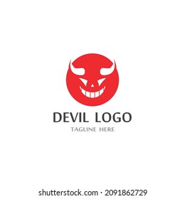 Devil horn Vector icon design illustration logo Template