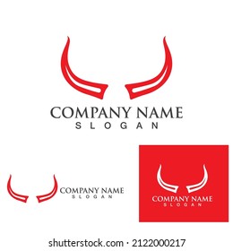 Devil horn Vector icon design illustration logo Template