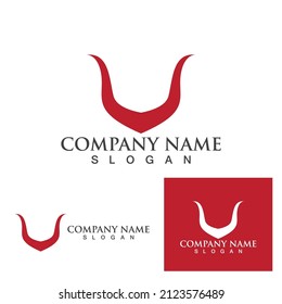 Devil horn Vector icon design illustration logo Template