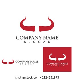 Devil horn Vector icon design illustration logo Template