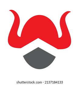 Devil horn Vector icon design illustration logo Template