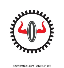 Devil horn Vector icon design illustration logo Template