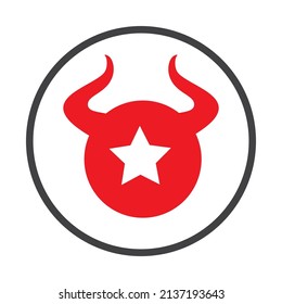 Devil horn Vector icon design illustration logo Template