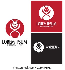 Devil horn Vector icon design illustration logo Template