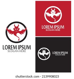 Devil horn Vector icon design illustration logo Template