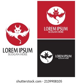Devil horn Vector icon design illustration logo Template