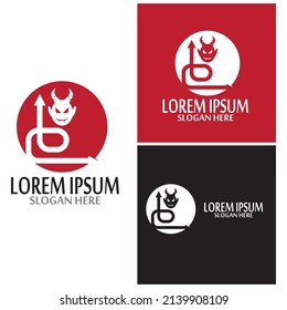 Devil horn Vector icon design illustration logo Template