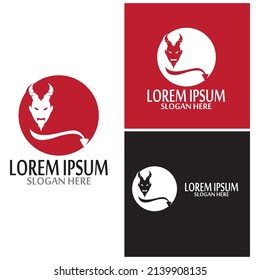 Devil horn Vector icon design illustration logo Template