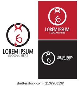 Devil horn Vector icon design illustration logo Template