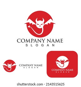 Devil horn Vector icon design illustration logo Template