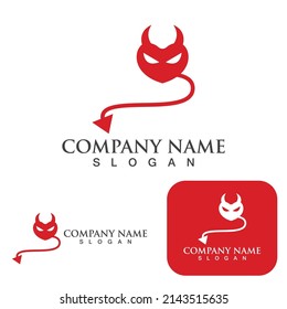 Devil horn Vector icon design illustration logo Template