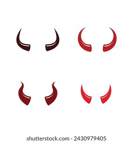 Devil horn Vector icon design illustration logo Template