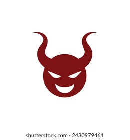 Cuerno del diablo Vector icono diseño ilustración logo Plantilla