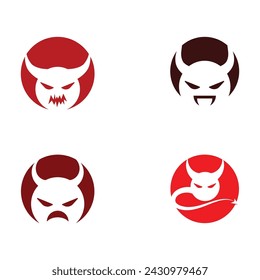 Devil horn Vector icon design illustration logo Template