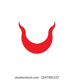 Teufelshorn Vektor Symbol Design Illustration Template