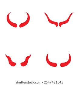 Devil horn Vector icon design illustration Template