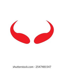 Teufelshorn Vektor Symbol Design Illustration Template