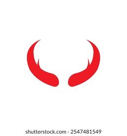 Teufelshorn Vektor Symbol Design Illustration Template