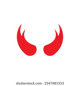 Teufelshorn Vektor Symbol Design Illustration Template