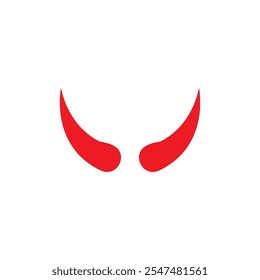 Teufelshorn Vektor Symbol Design Illustration Template