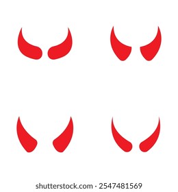 Teufelshorn Vektor Symbol Design Illustration Template