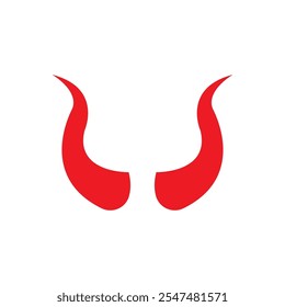 Teufelshorn Vektor Symbol Design Illustration Template