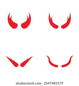 Teufelshorn Vektor Symbol Design Illustration Template