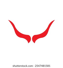 Teufelshorn Vektor Symbol Design Illustration Template