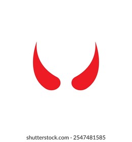 Teufelshorn Vektor Symbol Design Illustration Template