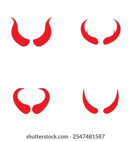 Teufelshorn Vektor Symbol Design Illustration Template