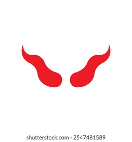 Teufelshorn Vektor Symbol Design Illustration Template