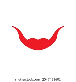 Teufelshorn Vektor Symbol Design Illustration Template