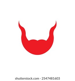 Teufelshorn Vektor Symbol Design Illustration Template