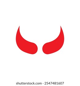 Teufelshorn Vektor Symbol Design Illustration Template