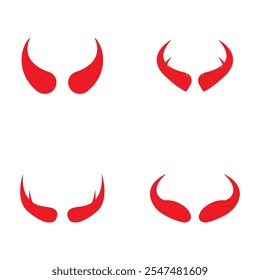 Teufelshorn Vektor Symbol Design Illustration Template