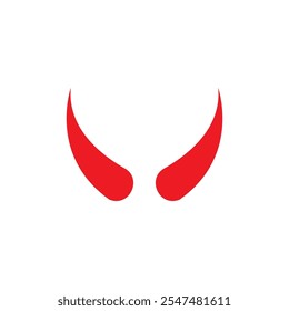 Teufelshorn Vektor Symbol Design Illustration Template