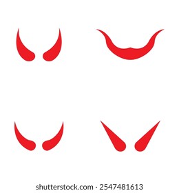 Teufelshorn Vektor Symbol Design Illustration Template