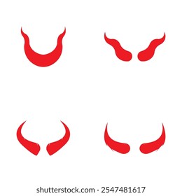 Teufelshorn Vektor Symbol Design Illustration Template